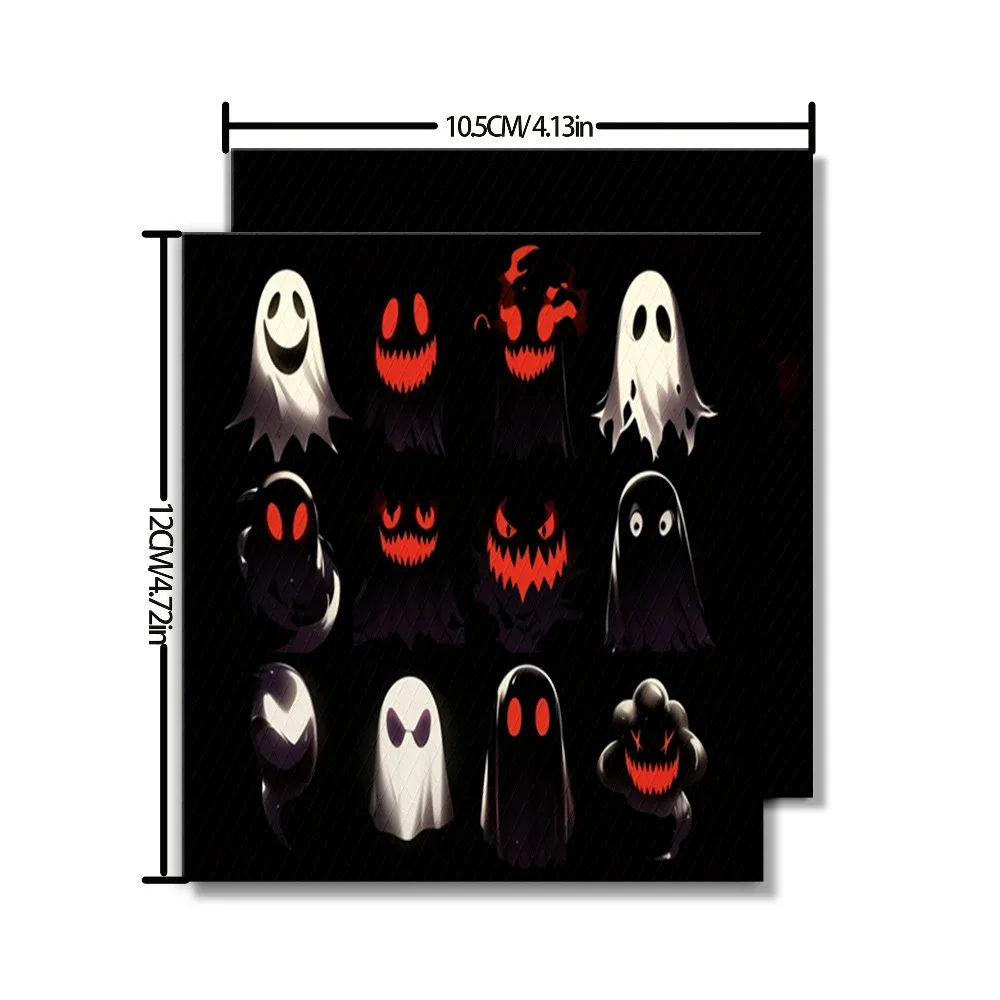 2Pcs Halloween Ghost Motorcycle Grip Vinyl Decals Waterproof for Handlebar Decor
