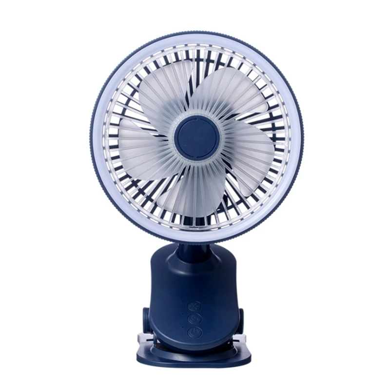 

HOT-USB Table Fan Clip-On Type Rechargeable 360 Degree Rotation 3 Speeds