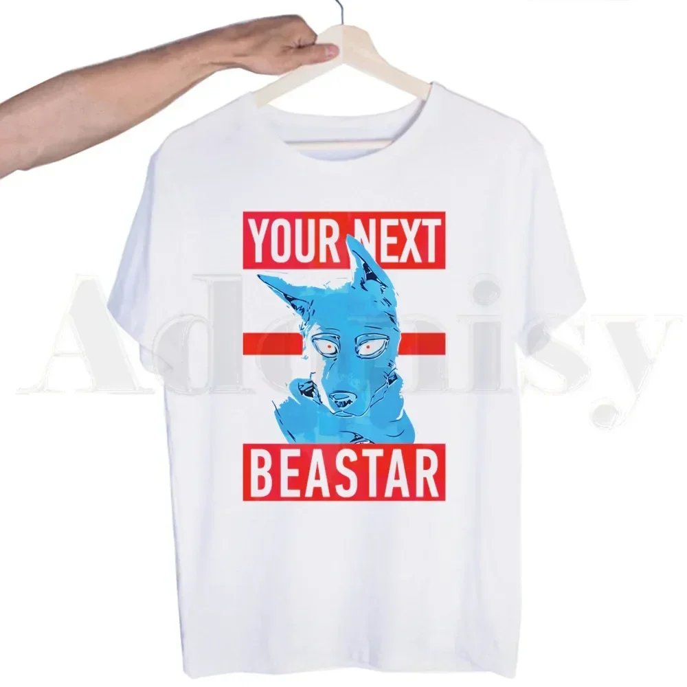 Japan Anime BEASTARS legoshi Wolf Deer Cartoon Tshirts Men Fashion Summer T-shirts Tshirt Top Tees Streetwear Harajuku Funny