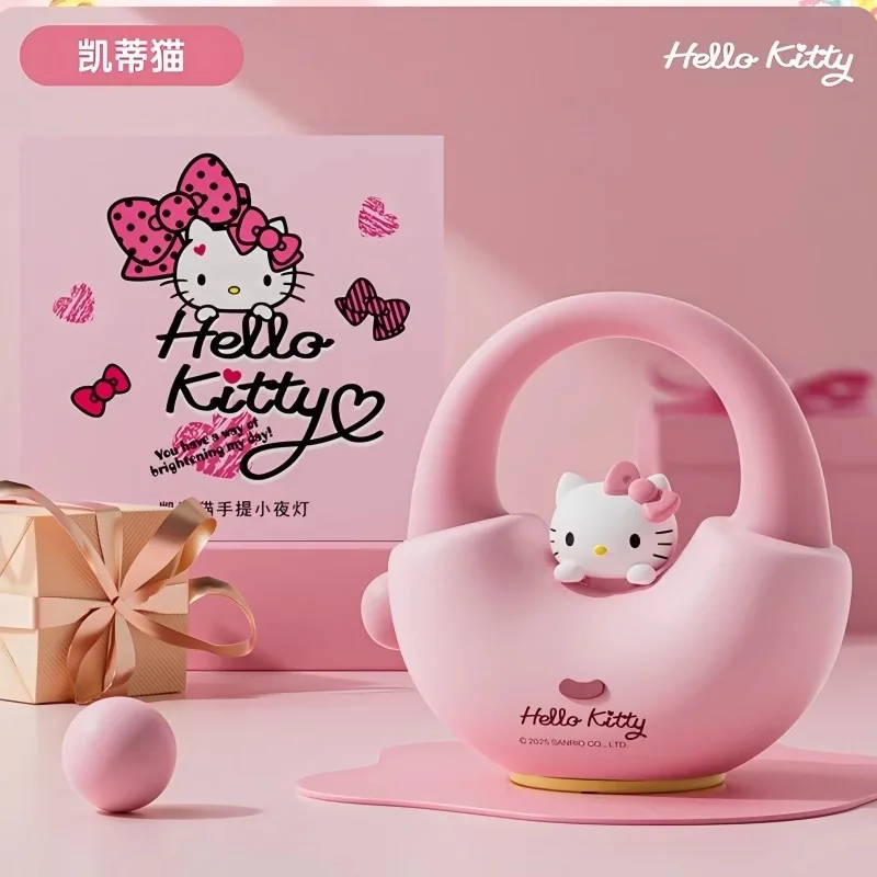 

Силиконовый ночник Sanrio Hello Kitty в виде сумочки, перезаряжаемый, креативный, для спальни, атмосферный светильник-компаньон, декоративный светильник с функцией пат-лампы