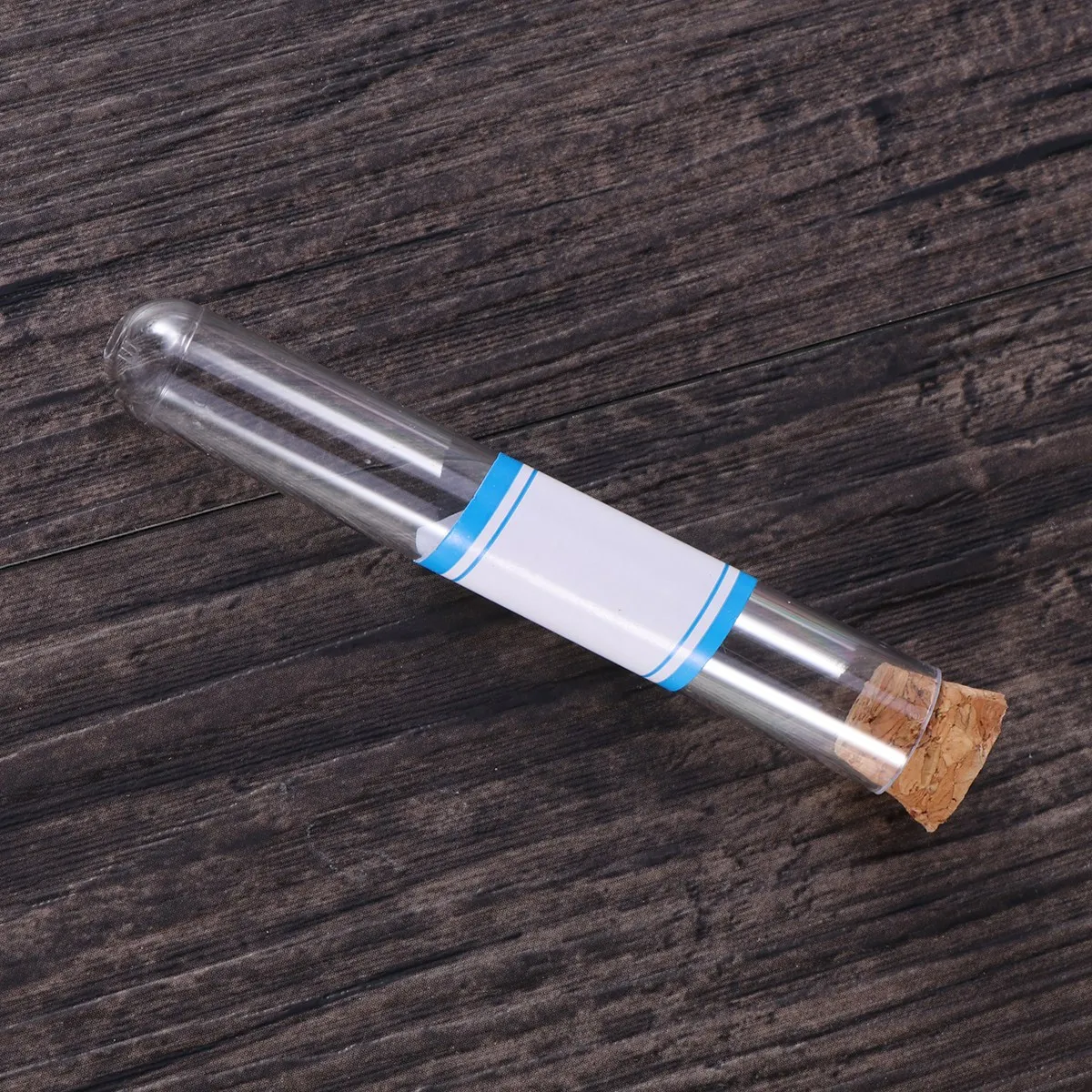 

200pcs 1.2X7.5Cm Plastic Test Tubes Clear With Cork Stoppers For Liquid Storage Samples Science Experiments Portable