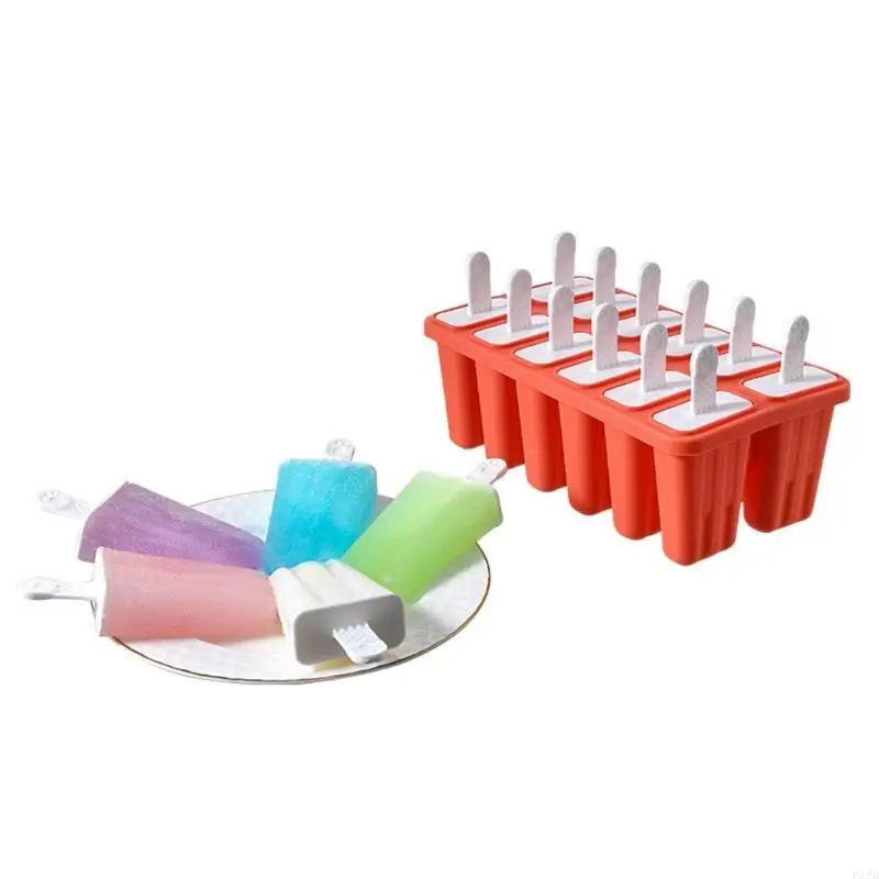 F19B 12 Cells Ice Cream Mold Ice Mould Popsicles Maker Kitchen Gadget Molds DIY Summer Accessories Ice Lattice