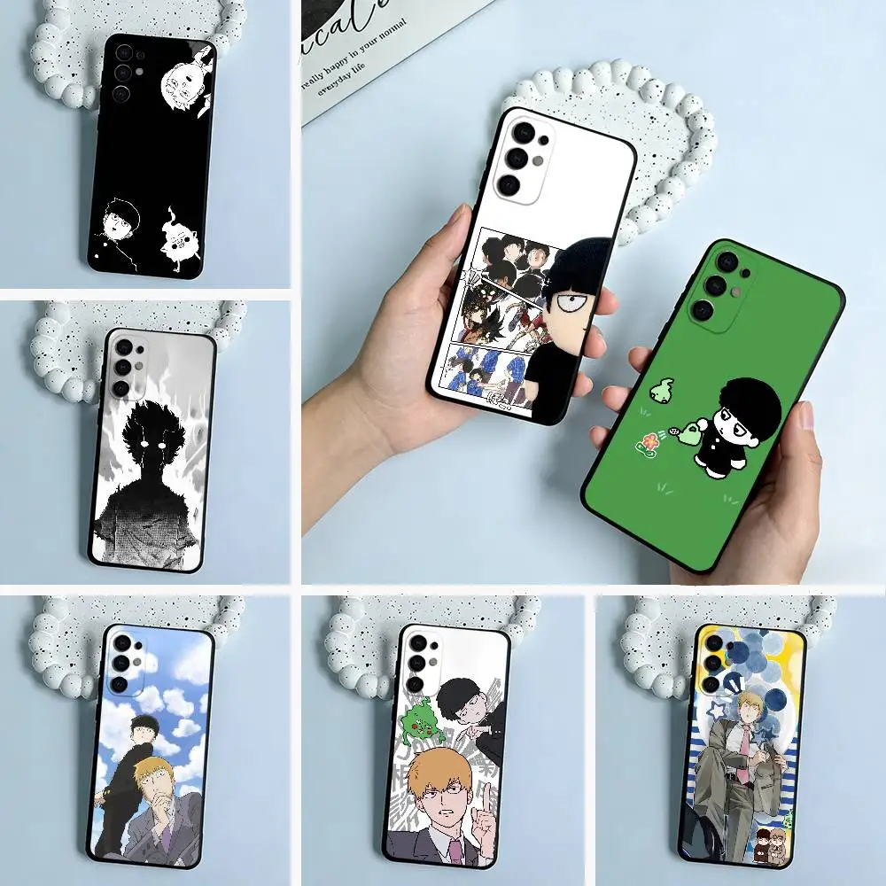 M-Mob -Psycho -100 Black Soft Silicone Phone Case for Samsung S25, S24, S21, S22, S23, S30, Ultra, S20, Plus, FE, Lite