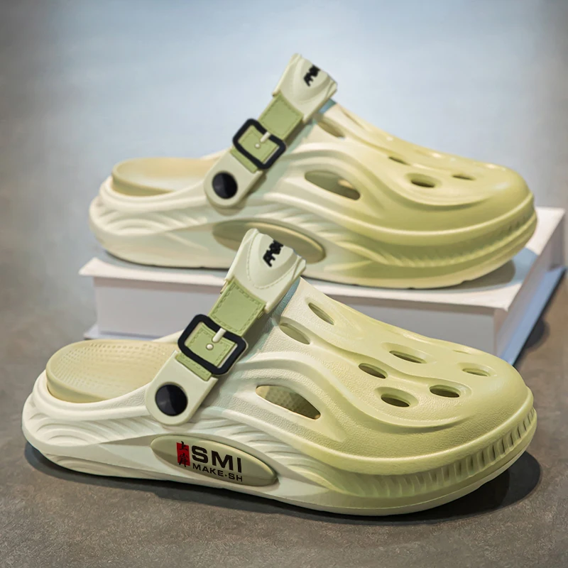 Pantoffeln für Herren und Damen Sommer Dickbesohlte Lässige Atmungsaktive Strandsandalen Atmungsaktive Strandpantoffeln für Herren