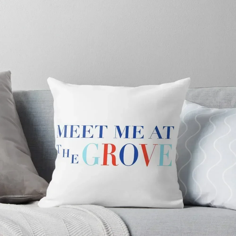 

meet me at the grove Throw Pillow Christmas Pillow Covers pillowcases for sofa cushions pillow pillowcase