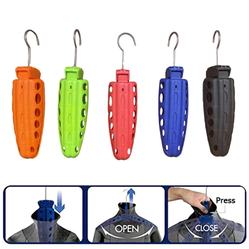 Wetsuit Hanger Foldable Surfing Suit Hangers Scuba Diving Accessory Folding Vented Hanger,Red Durable Easy Install Easy To Use