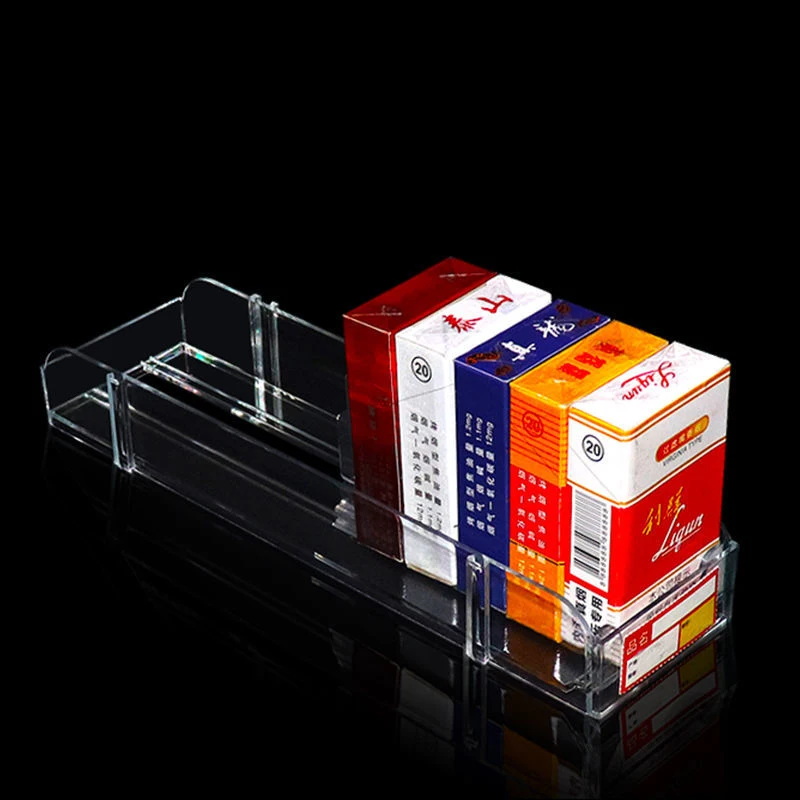 Splicable Automatic Cigarette Dispaly Holder Showcase Automatic Clear Cigarette Case Pushers Rack for Supermarket Store Retail