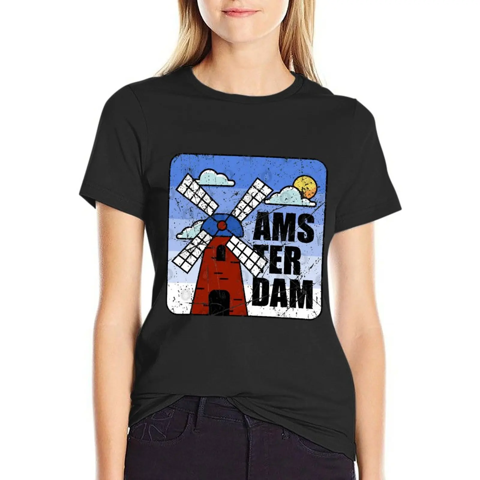 Amsterdam Netherlands T-Shirt vintage aesthetic clothes customs design your own plain plain t shirts for Women