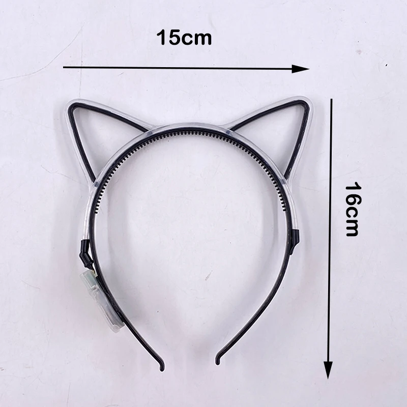 Cute Colorful Luminous Hairbands LED Light Up Cat Ears Headband Glow Hair Accessories for Women Girls bar Birthday Supplies