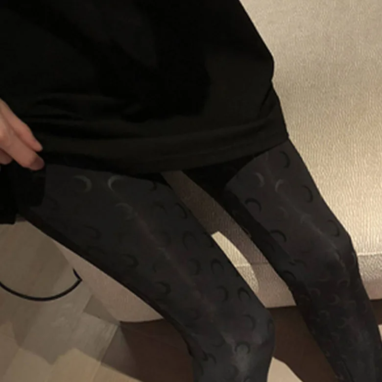 

2024 New Moon Print Sports Top Slimming Elastic Sport Bot for Women Inner And Outer Wear Casual Stretchy Base Layer Pants