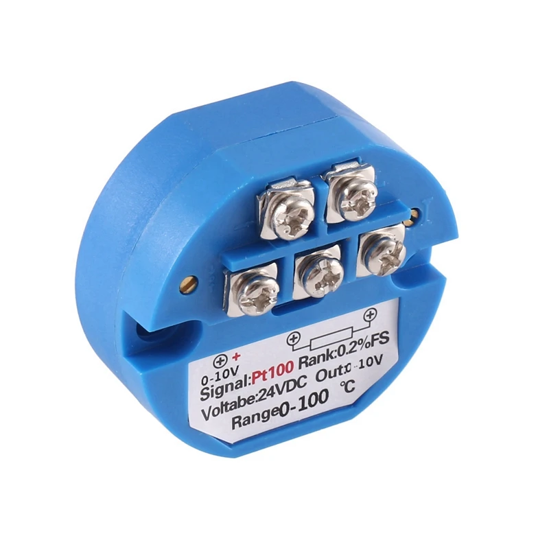 

5X PT100 Type To 0-10V 0-100 Degree RTD Input 0-10 A Output DC24V Thermal Resistance Temperature Transmitter