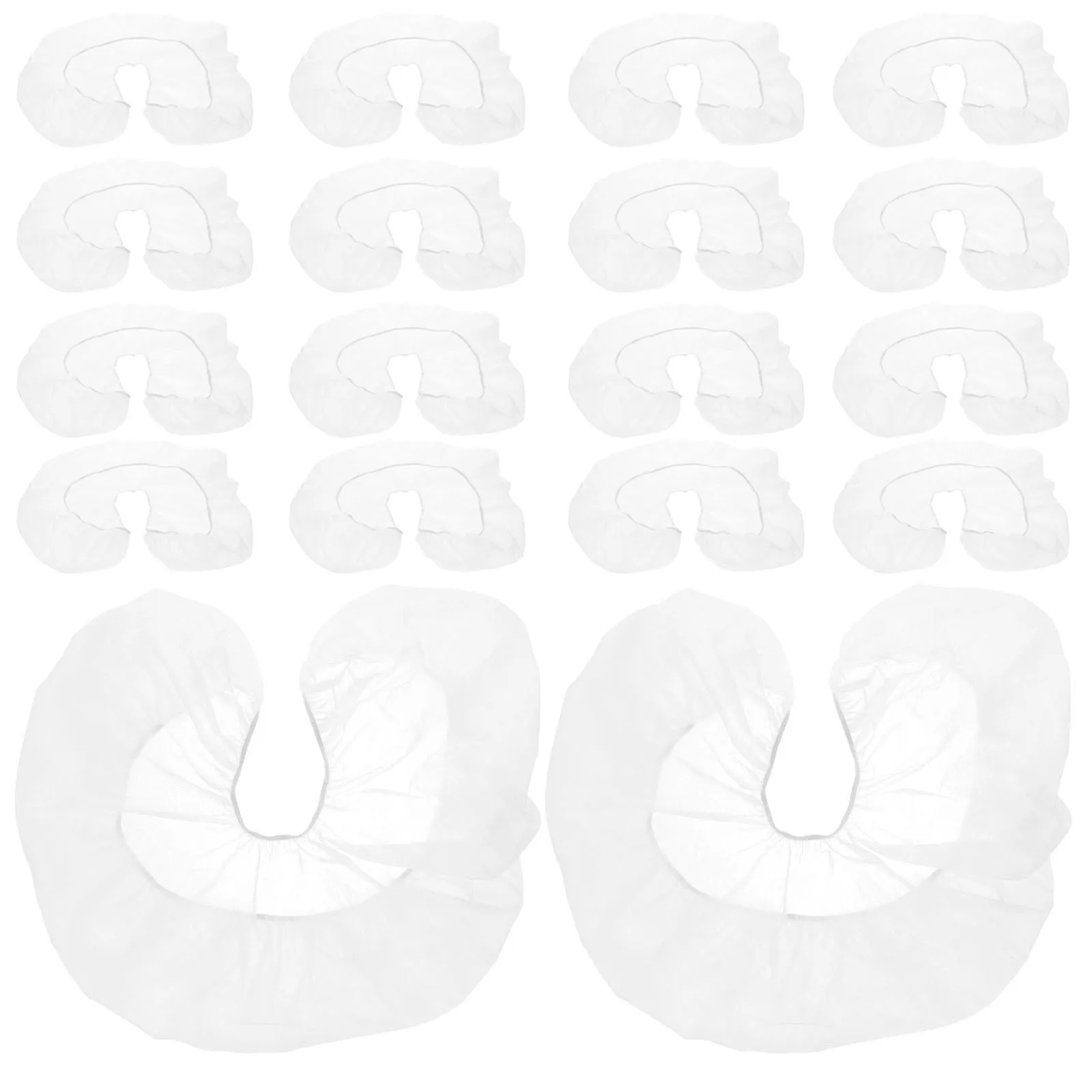 

100pcs Face Pillow Cover Disposable Non-Woven Breathable Massage Headrest Covers For Salon Spa Clinic Cradle Covers Massage Bed