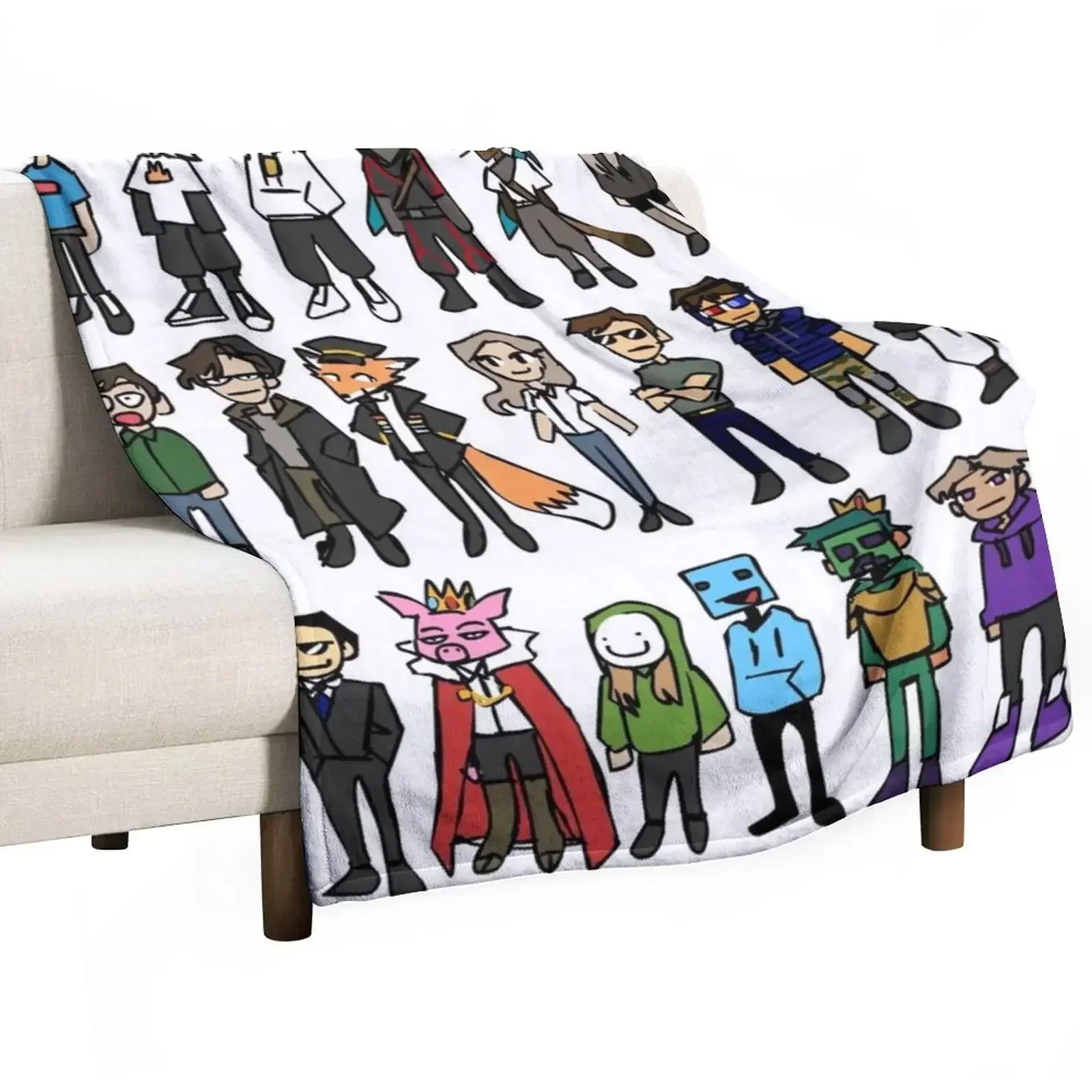 

Dream Smp Throw Blanket Color Fast Cozy Throw Blanket