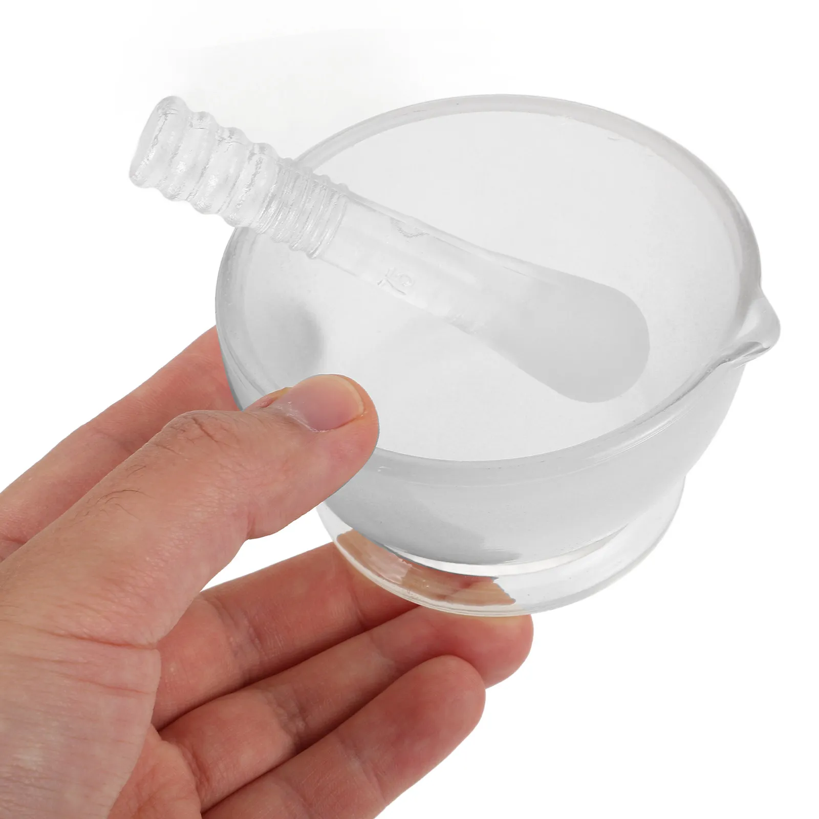 

1Set Glass Pestle and Mortar Set 75Ml Lab Kitchen Grinding Bowl with Non Slip Base Sturdy Break Resistant Glass for