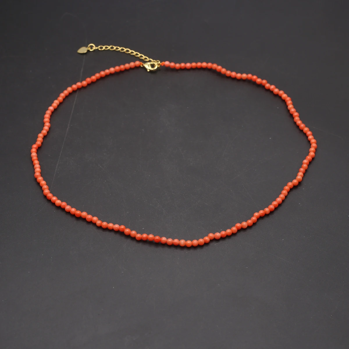 Hot New Natural Red Coral Round Beads 3mm Charming Jewelry Necklace 43cm Jewelry Gift for Women