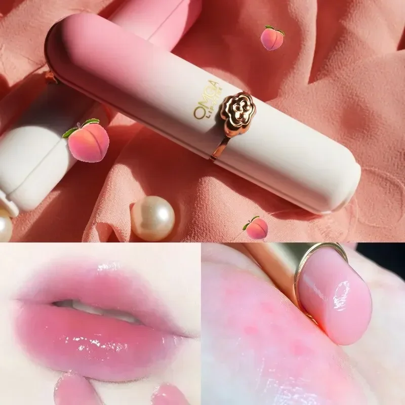 Crystal Temperature Change Lipstick Long Lasting Moisturizing Peach Girl Lip Balm Color Change Lipstick Lip Care Beauty Cosmetic