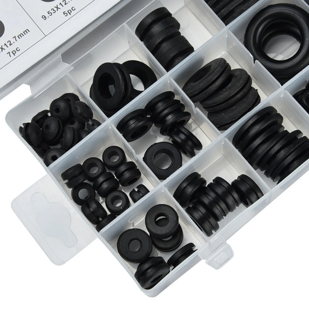 

125pcs Rubber Grommet Assortment Sealing Gasket Set Automotive Marine RV Furniture Wire Protection Heat Resistant