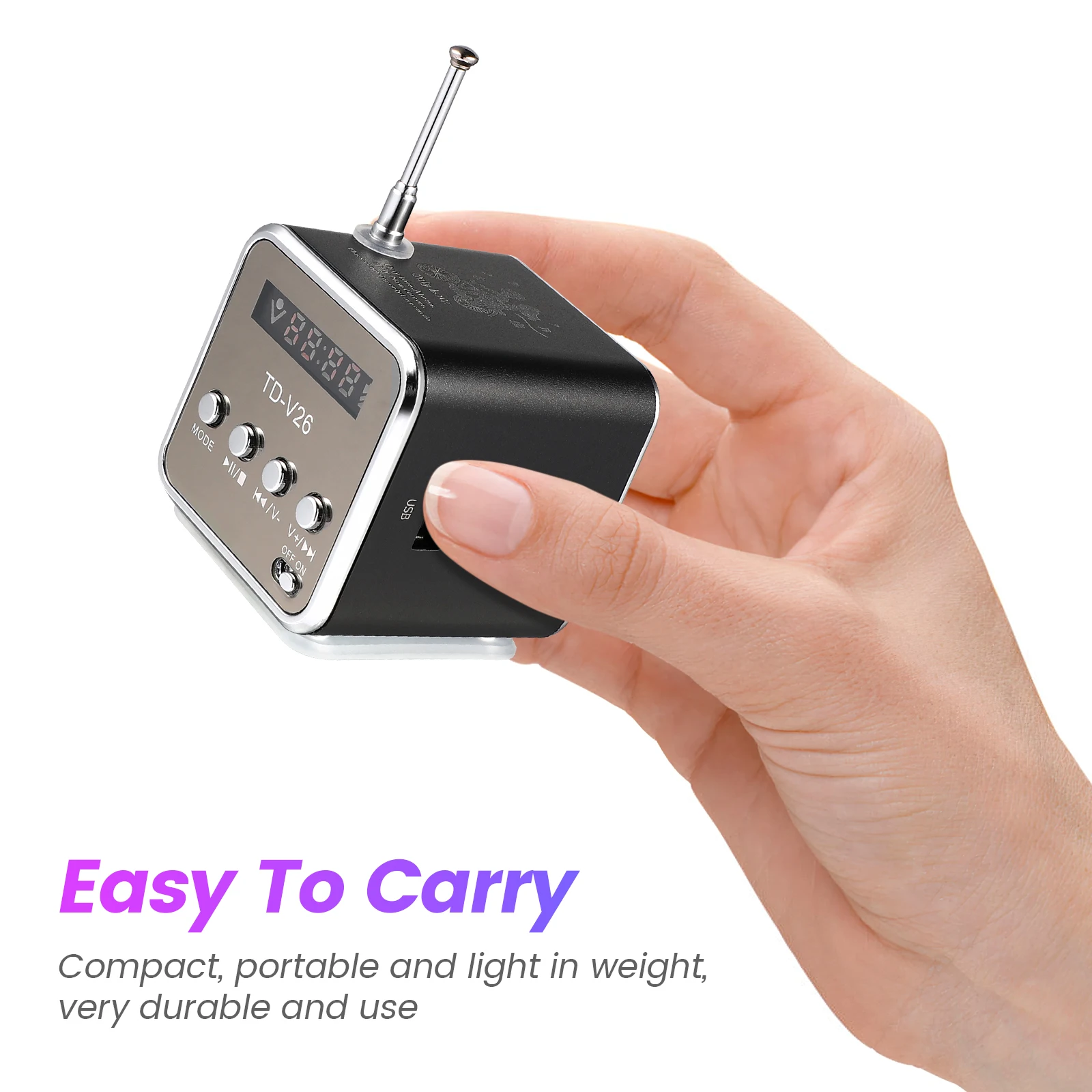 

1 set Mini Wireless Speaker Portable Compact Retro Travel Speaker Stable Signal High Sound Quality Durable for Friends