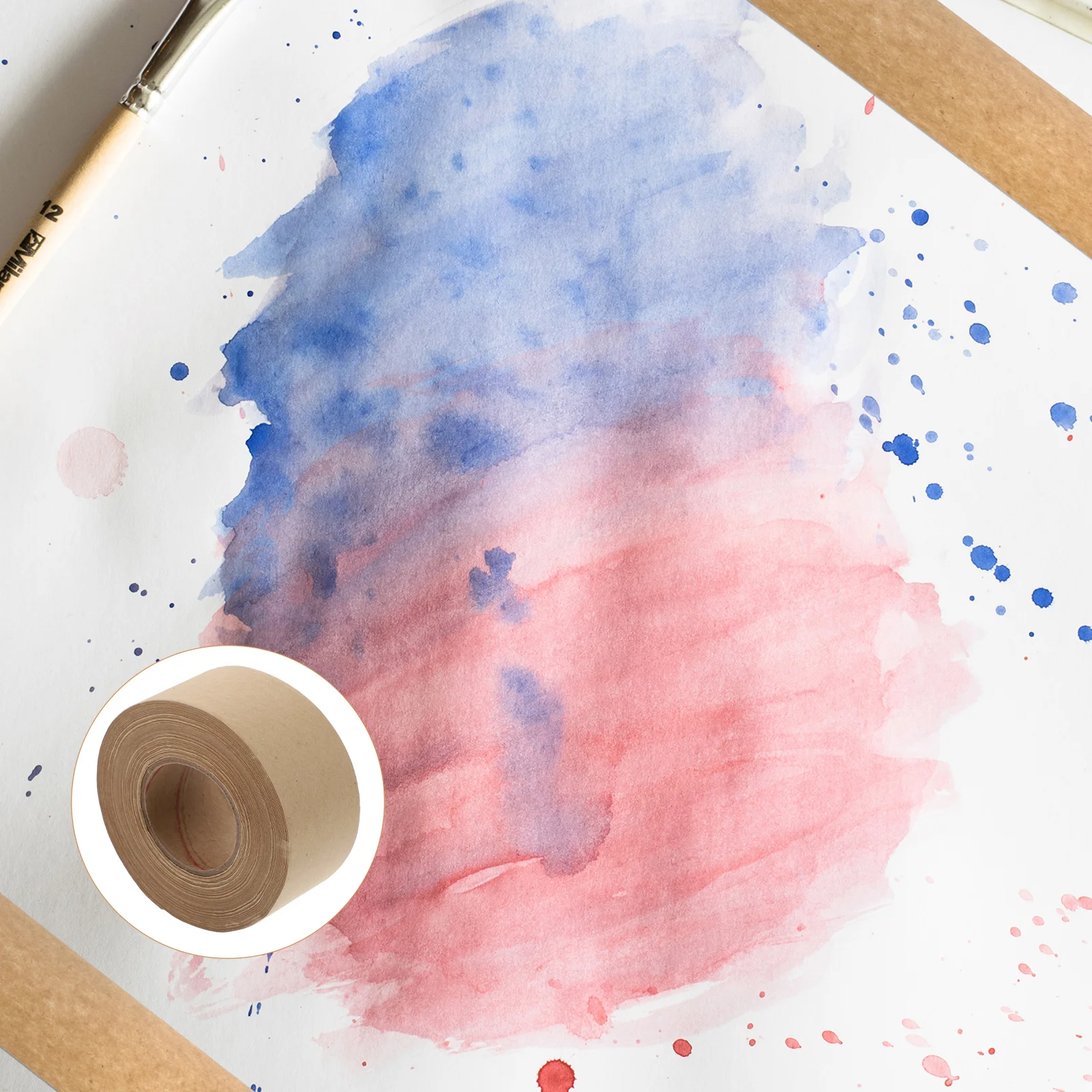 1 قطعة شريط تعبئة ورق الكرافت المياه المنشط عالية الالتصاق شريط عزل DIY بها بنفسك الحرف لوازم التعبئة أداة الختم