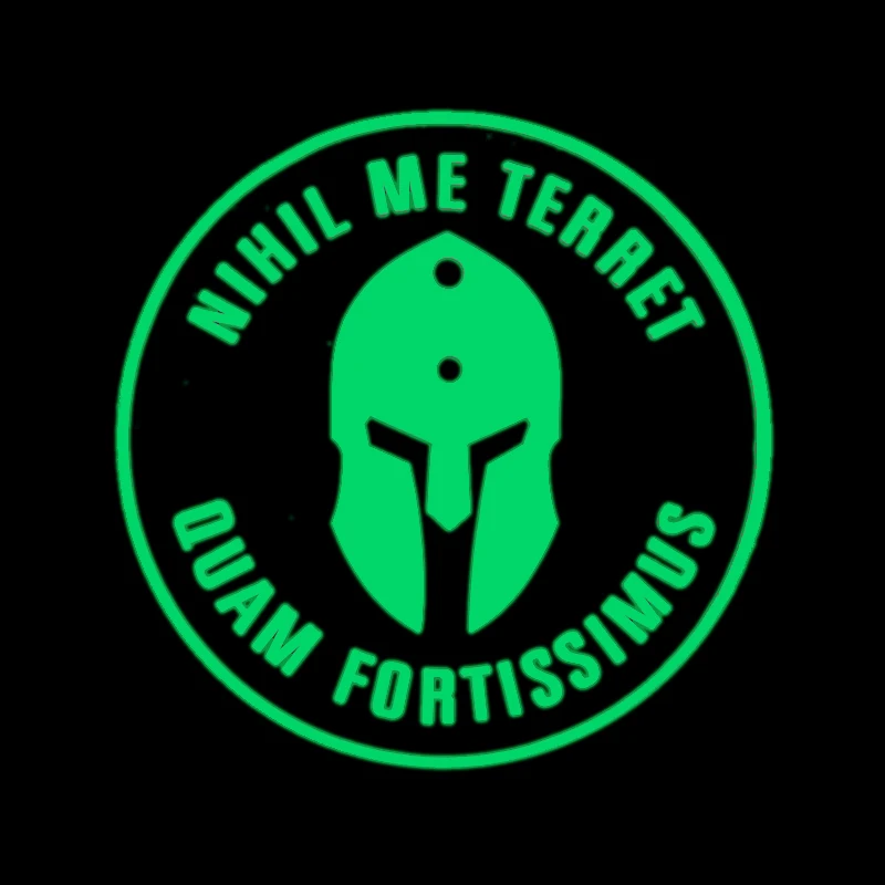 Nihil Me Terret Quam Fortissimus Glow in the Dark 3D PVC Patch Stickers On Clothing With Hook