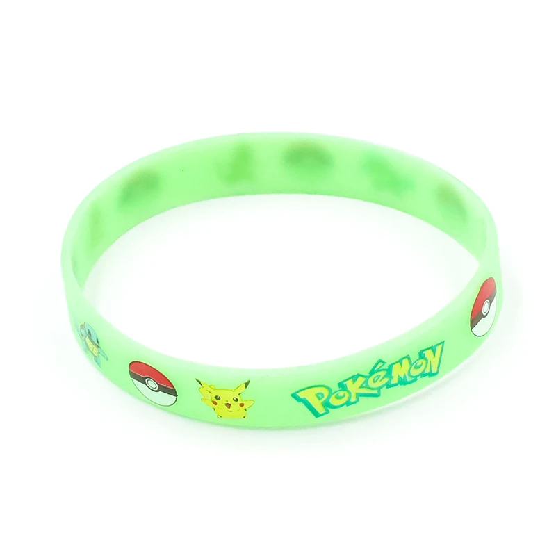 Pokemon Bracciale luminoso Anime Pocket Elf Pikachu Cartoon Silicone Glow In The Dark Bracciale Bambini Cosplay Accessori Giocattoli