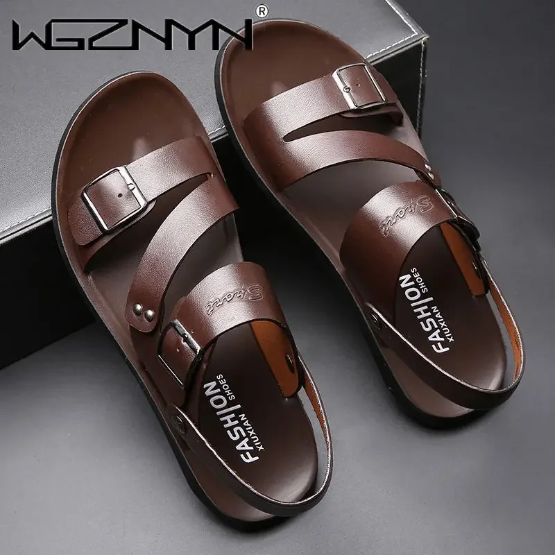 2026 Fashion Designer Mens Sandals Summer Comfortable Platform Anti-slip Shoes Beach Slippers Outdoor Sandalias Hombre Huaraches