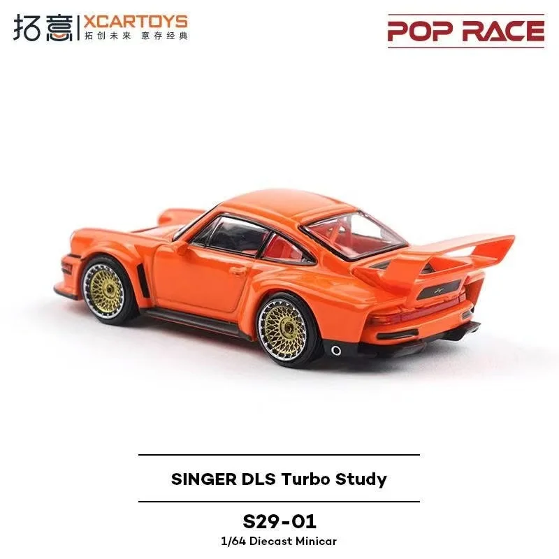 POPRACE 1 64 Porsche 911 SINGER DLS Turbo Studie Legering Diecast Auto Model Collectible Op Voorraad Verzenden Nu