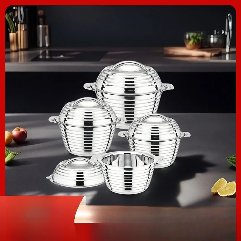 Pot isolasi serba baja Pot busa berlapis ganda berulir Pot isolasi dingin dan segar yang diperdalam