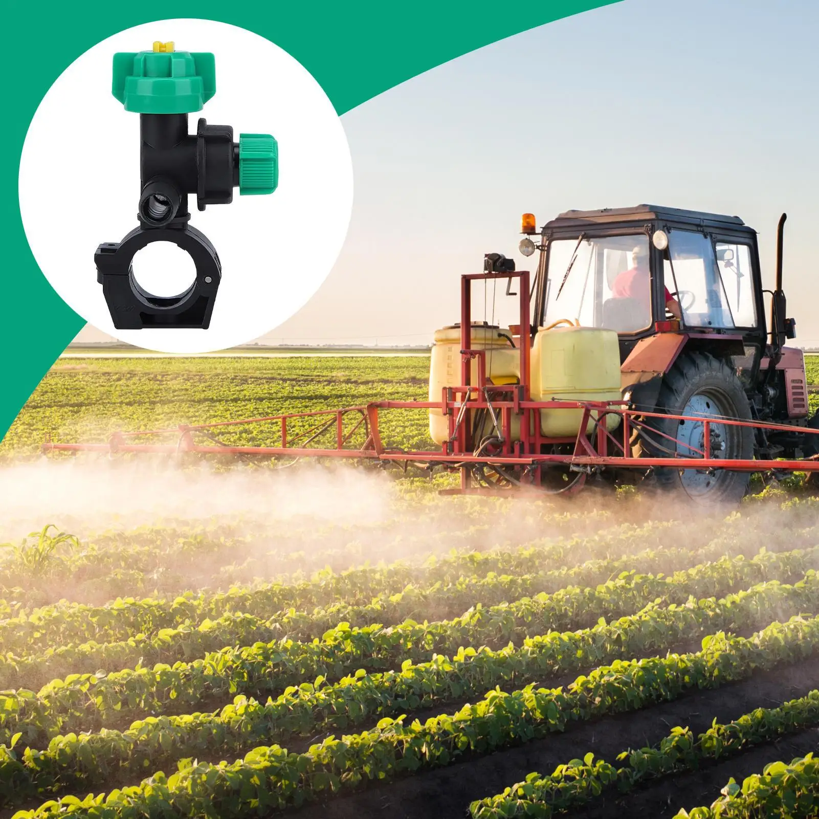 Misting Nozzles 4 Piece Fan Shaped Agricultural Spray Nozzles External Thread Mist Sprayer for Greenhouse Garden Watering Lawn view 5