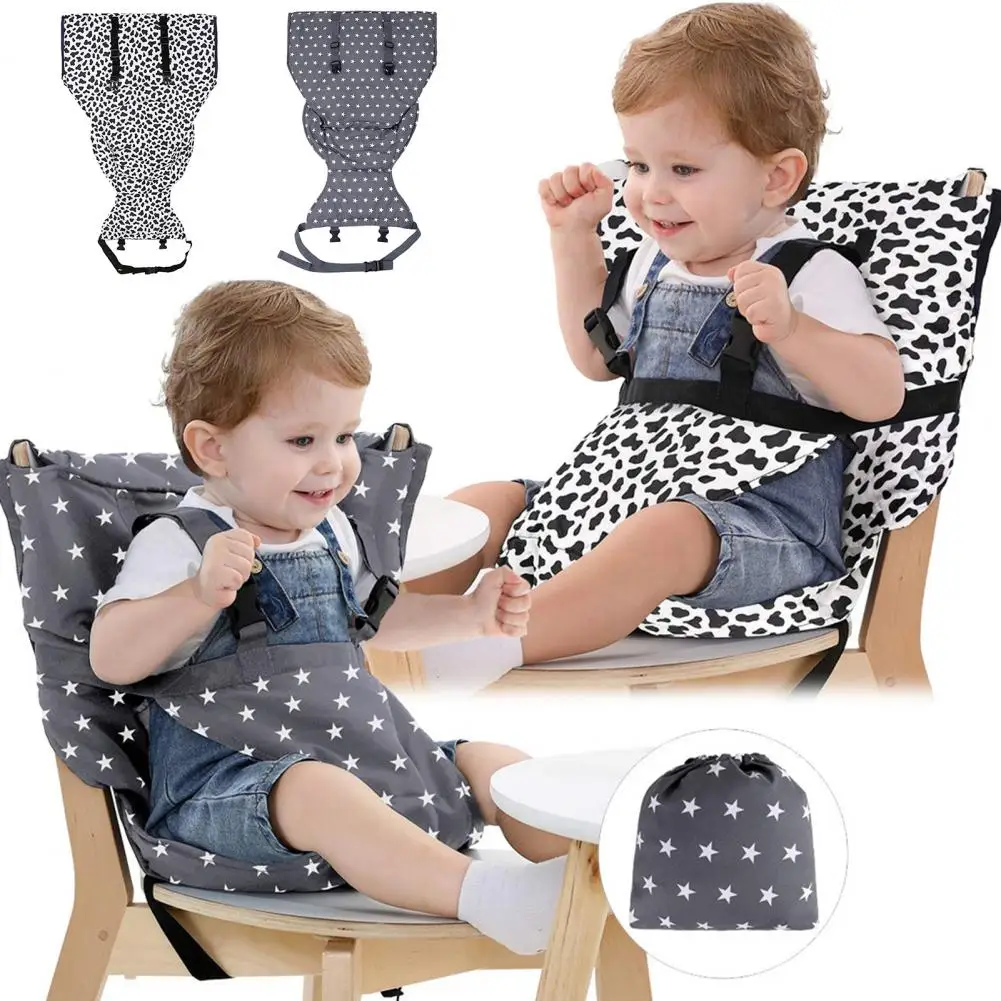 Baby Dining Chair for Travel Adjustable Safety Harness for Children's Dining Chair with Thick Cushion Foldable Baby