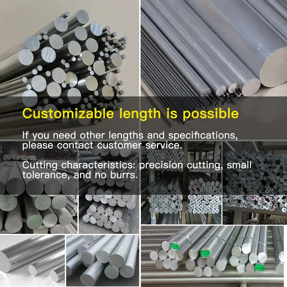 Aluminum round rod custom size 1-2000mm long