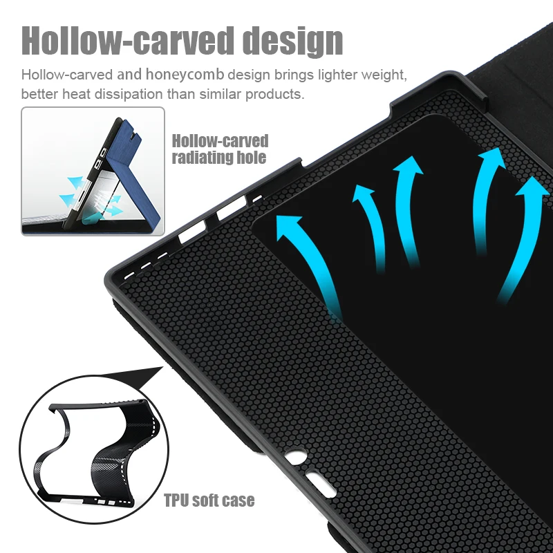 Shockproof Stand Case for Microsoft Surface Pro 9 8 7 6 5 4 X Go 2 3 Go2 Go3 Pro9 Pro8 Pro7 Pro6 Pro5 Pro4 TPU Holder Cover Bag