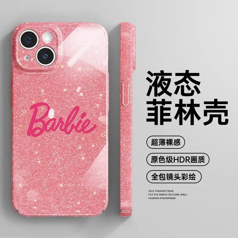 Barbie Cute Phone Case for IPhone 15 14 13 12 11 Pro Max XR XS Max Cartoon Girls Soft Shell Shock Proof Protective Cover Gift