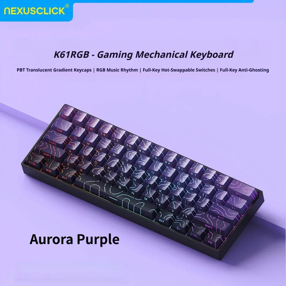 NexusClick 61 Keys Magnetic Gaming Keyboard, Mechanical Wired for