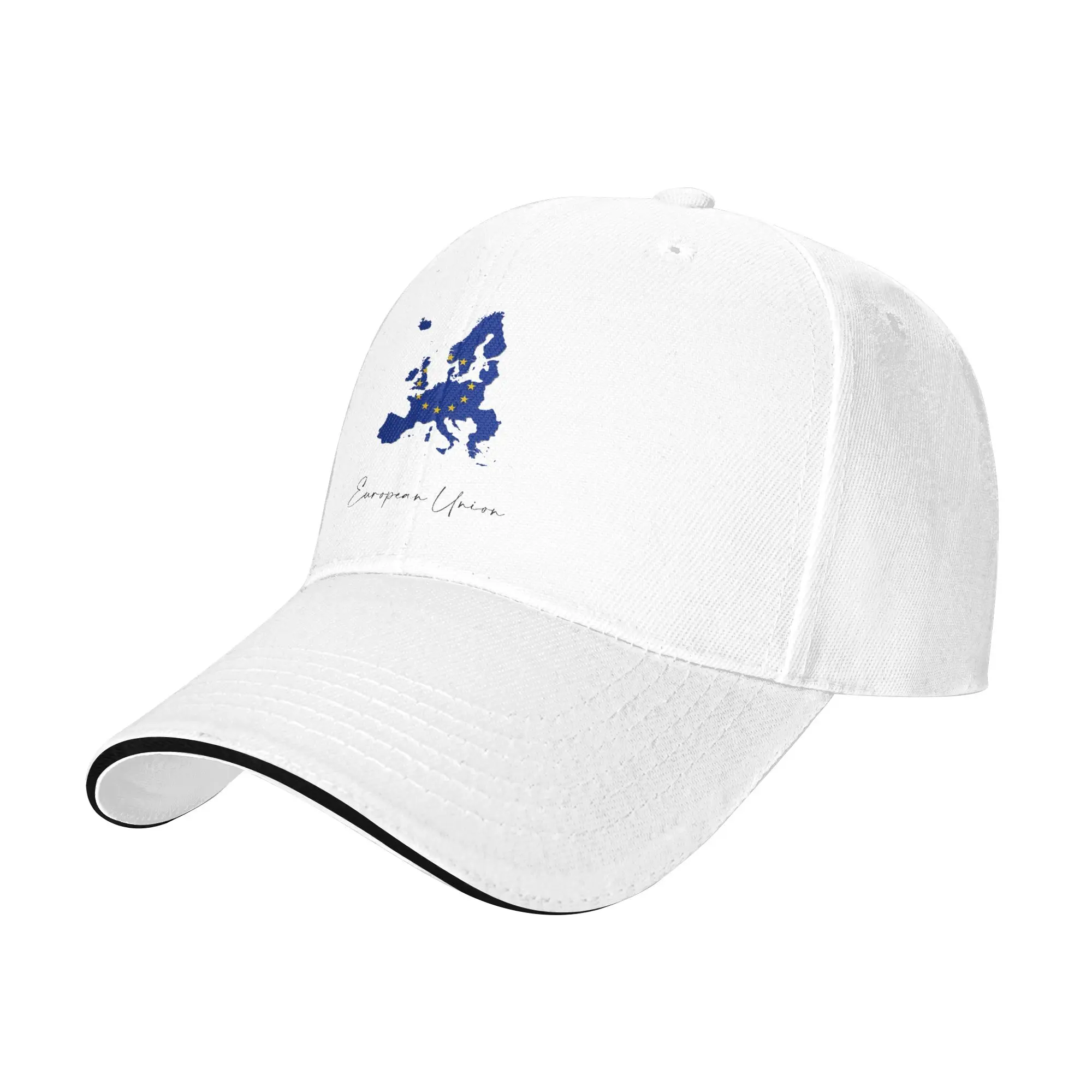 European Union Country Map and Flag Casual Baseball Cap Summer  Trucker Hat Sun Visor Hip Hop Hats Streetwear Baseball Caps