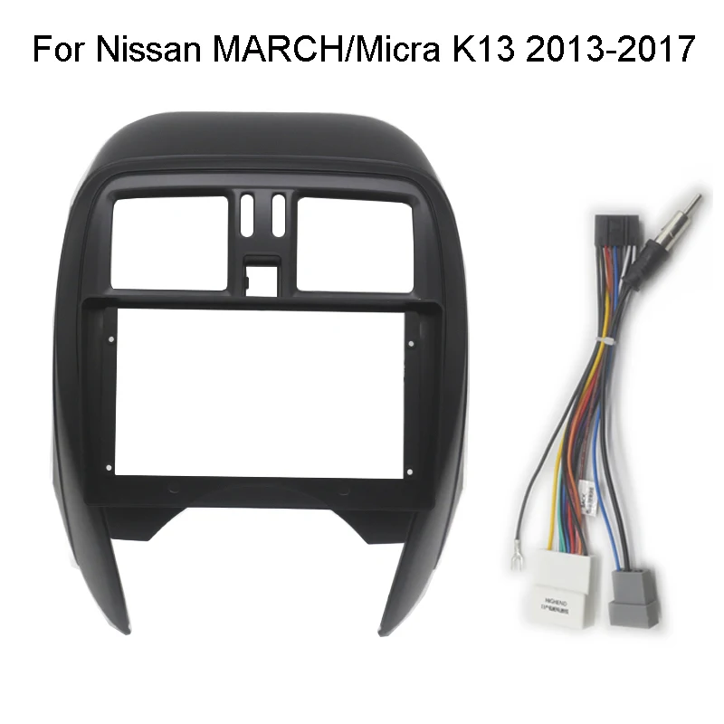 9 Inch Android 2 Din Head Unit Frame Kit For Nissan March/Micra K13 2013 2014 2015 2016 2017 Auto Stereo Fascia Bezel Faceplate