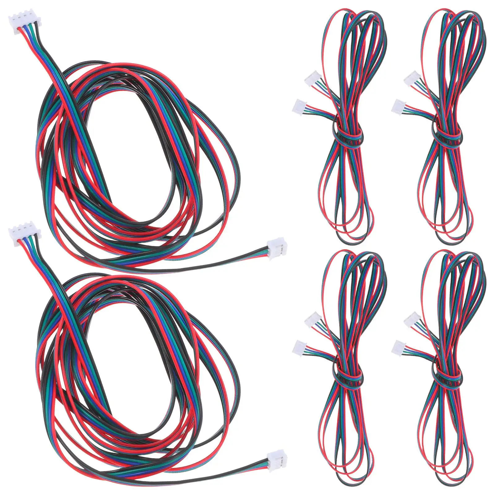

6pcs 3D Printer .54 Terminal Motor Connector Cable White Plug Wire Harness Links Extended Compatibility