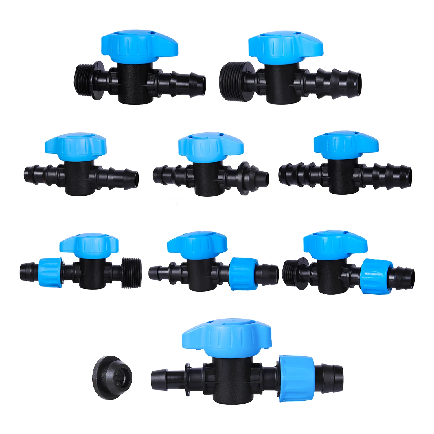 

Комплект из 6 клапанов для капельного орошения: разветвитель для труб, для сельского хозяйства, полей, садов, орошения, разделитель воды