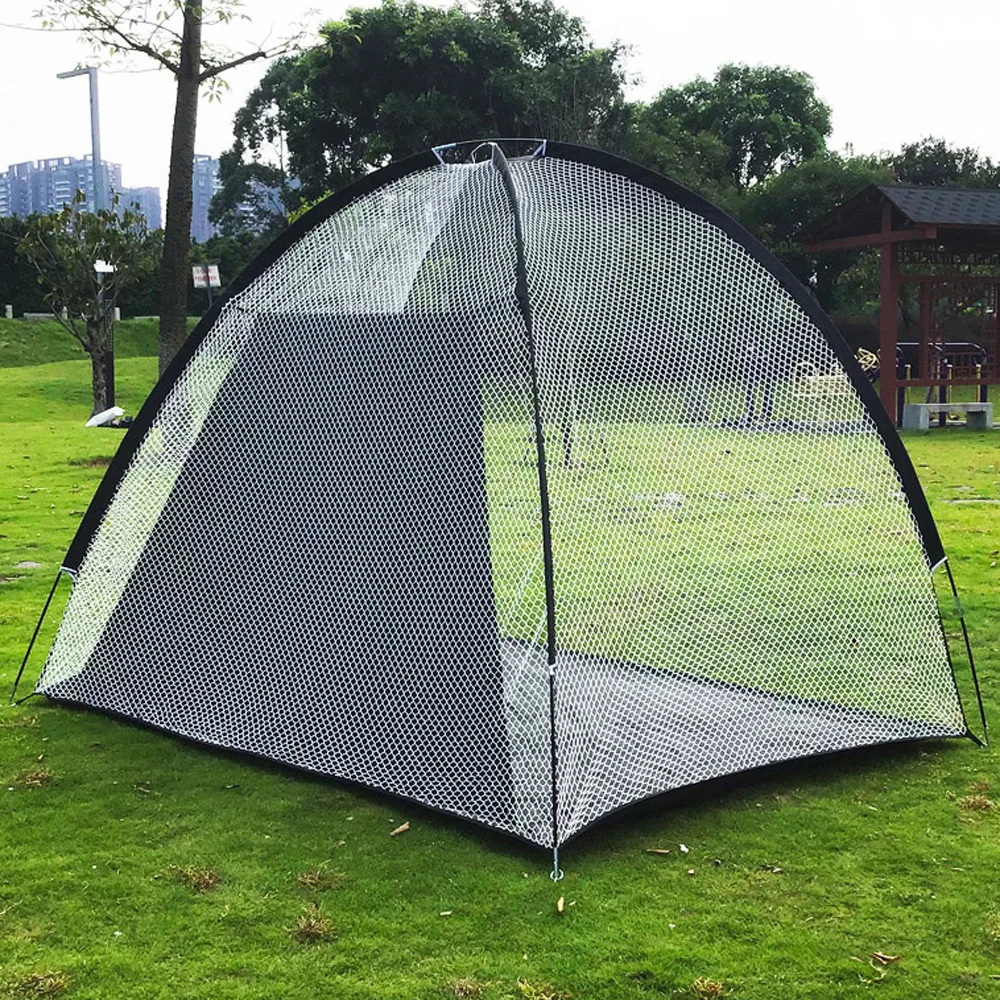 AME Golf Practice Network Indoor Practice Network Golf Fighting Cage,Golf Nets for Backyard Driving,Home Golf Swing Training