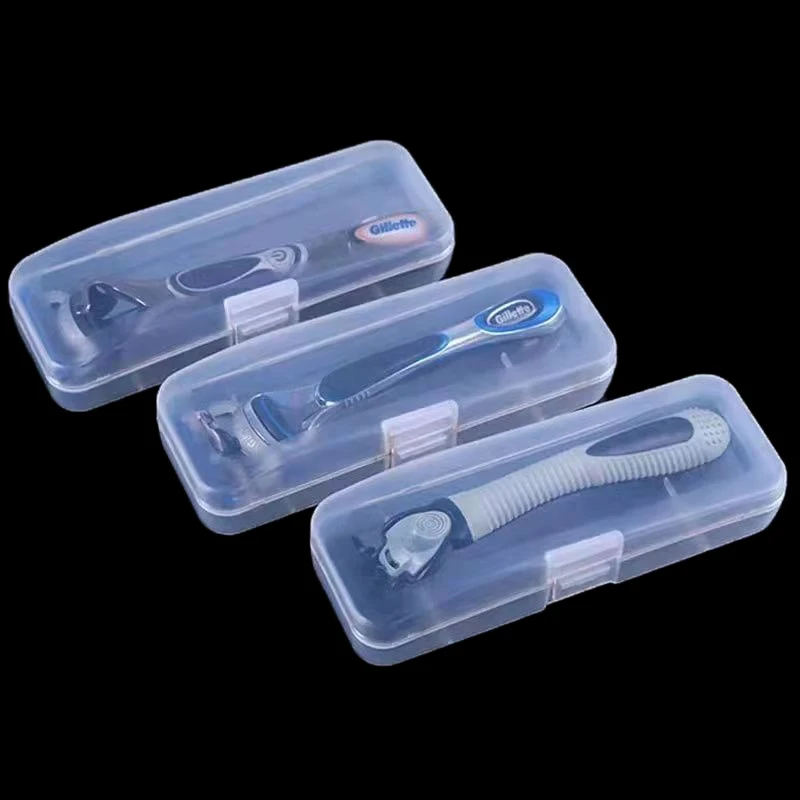 Universal Transparent Plastic Men‘s Shaver Storage Box Portable Manual Razor Case Waterproof Shaving Holder