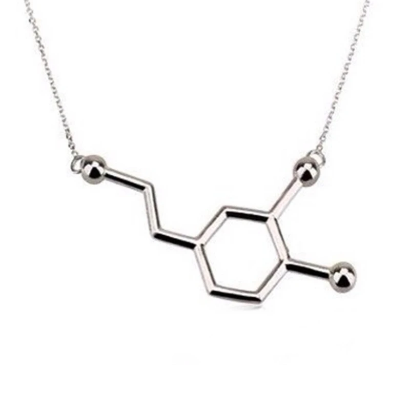 Formula Dopamine Necklace Unique Pendant Neck Chain for Science Lovers HXBA