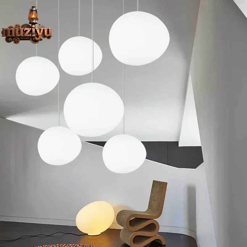 

Muziyu Modern Foscarini Gregg Pendant Lights Round Globe Glass Ceiling Pendant Lamps Hanglamp For Living Room Bedside Lamp Suspe