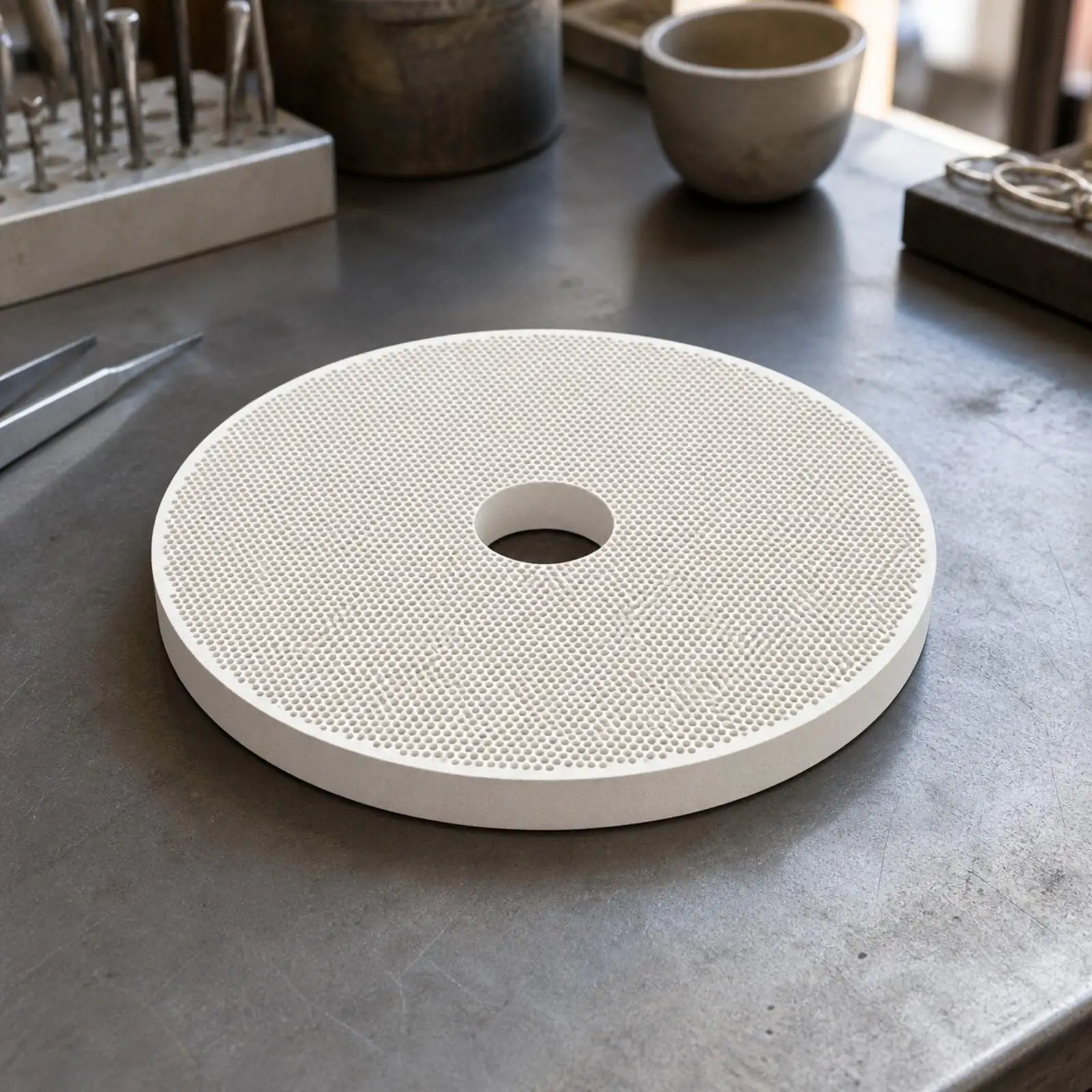Flat White Soldering Board Refractory Melting Crucible for Jewelry Soldering and Metal Repair High Temp Work Table
