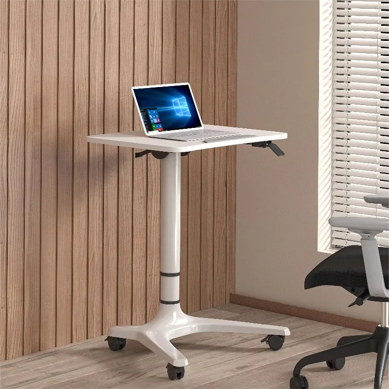 Modern Design Overbed Bedside Desk Mobile Rolling Laptop Stand with Height Adjustable Tray Table for Bed or Sofa Side Use