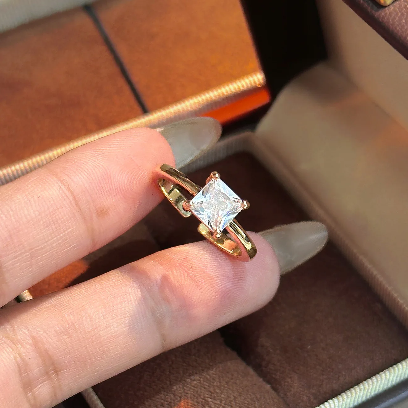 

Кольцо принцессы с имитацией бриллианта, кольцо обещания сверкающего кубического циркония, элегантное костюмное кольцо