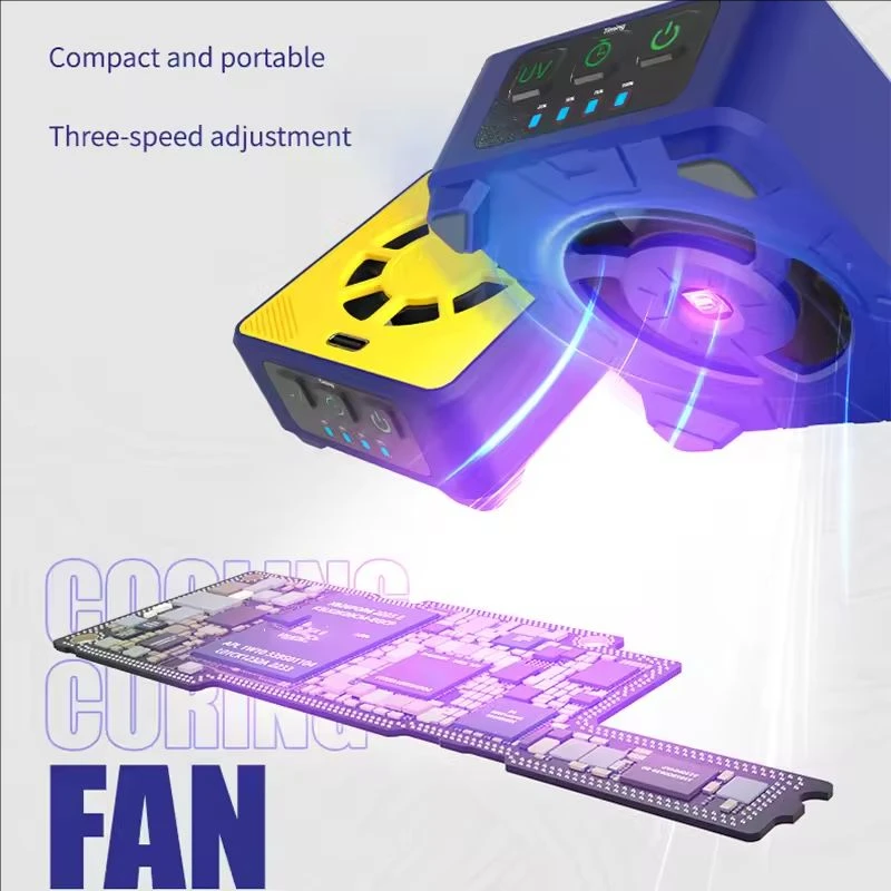 MECHANIC CUV-3 UV Curing Lamp and Cooling Fan 3S cooling For Mobile Phone Tablet Motherboard Green Oil Curing Repair