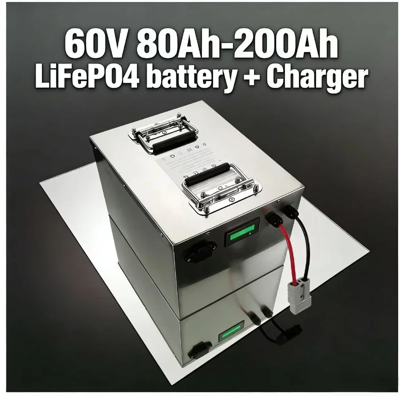 E-Trike & Moped Power Upgrade: 60V 100/120/150/200Ah LiFePO4 Battery Pack | BMS + Charger Included | Extended Range for Electric