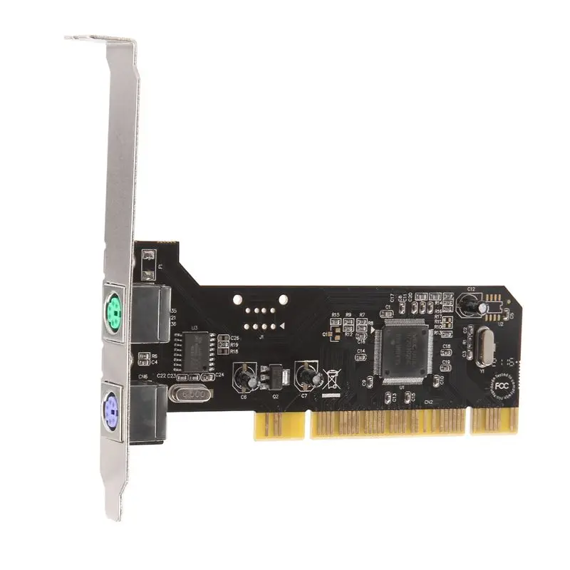 Ingenious-PCI To 2 Ports Ps2 Adapter Card Ps/2 Pci Card Pci Ps2 Card Without USB For Keyboard Mouse Combo Adapter Card