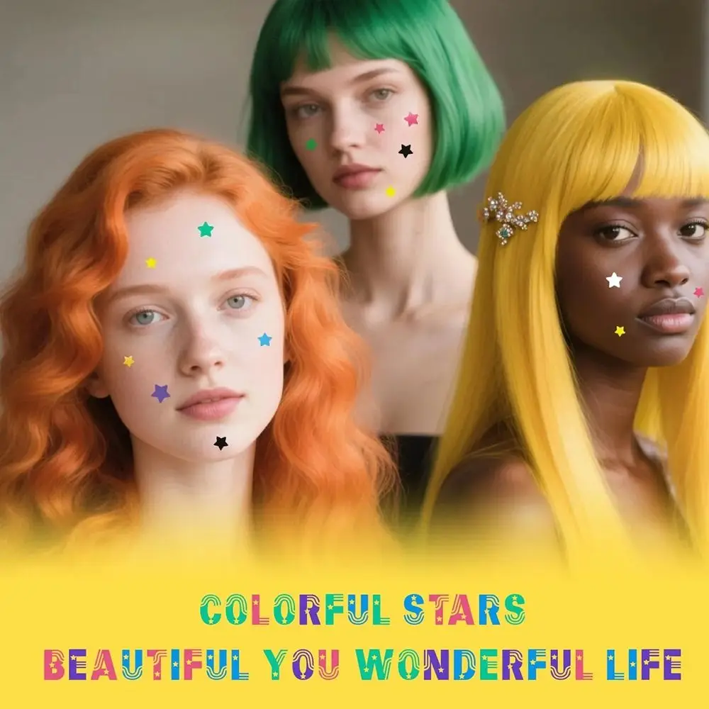 mit Spiegelkasten, Akne-Pflaster, sternförmige, unsichtbare Pickel-Pflaster, mehrfarbig, spendet Feuchtigkeit, Pickel-Abdeckungsaufkleber, saubere Poren