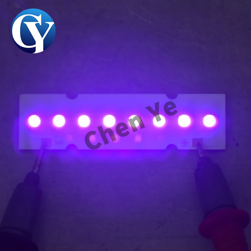 Puce LED UV pour encre d'impression UV, 24W, Tech 3535, 3W, 365nm, 385nm, 395nm, 405nm, durcissement de la colle PCB